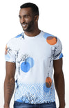 Huetrap White Mens Short Sleeve Graphic Printed Tshirt-HT16MKGRAWHT00423