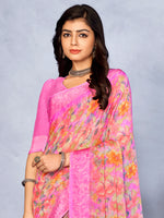 Saree Mall Women's Chiffon Pink Printed Designer Saree With Blouse Piece-CHERY27801B