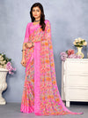 Saree Mall Women's Chiffon Pink Printed Designer Saree With Blouse Piece-CHERY27801B