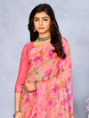 Saree Mall Women's Chiffon Pink Printed Designer Saree With Blouse Piece-CHERY27802B