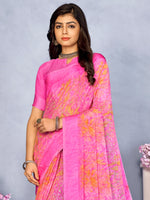 Saree Mall Women's Chiffon Pink Printed Designer Saree With Blouse Piece-CHERY27803D