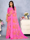 Saree Mall Women's Chiffon Pink Printed Designer Saree With Blouse Piece-CHERY27803D