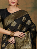 Suha Womens Fashion Ethnic Black Color Sarees-MLSHWSA1100BLK0ONE