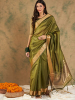 Suha Womens Fashion Ethnic Green Color Sarees-MLSHWSA1227GRN0ONE