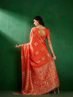 Suha Womens Fashion Ethnic Orange Color Sarees-MLSHWSA1297ORG0ONE