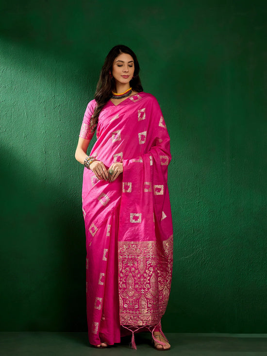 Suha Womens Fashion Ethnic Pink Color Sarees-MLSHWSA1296PNK0ONE