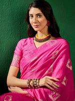 Suha Womens Fashion Ethnic Pink Color Sarees-MLSHWSA1296PNK0ONE