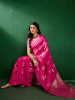 Suha Womens Fashion Ethnic Pink Color Sarees-MLSHWSA1296PNK0ONE