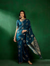 Suha Womens Fashion Ethnic Teal Color Sarees-MLSHWSA1295TEL0ONE