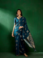 Suha Womens Fashion Ethnic Teal Color Sarees-MLSHWSA1295TEL0ONE