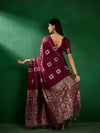 Suha Womens Fashion Ethnic Wine Color Sarees-MLSHWSA1294WNE0ONE