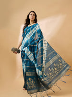 Suha Womens Fashion Ethnic Teal Color Sarees-MLSHWSA1299TEL0ONE