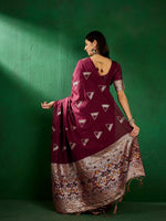 Suha Womens Fashion Ethnic Maroon Color Sarees-MLSHWSA1307MRN0ONE