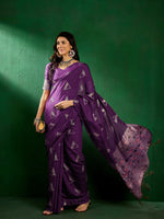 Suha Womens Fashion Ethnic Wine Color Sarees-MLSHWSA1310WNE0ONE