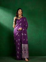 Suha Womens Fashion Ethnic Wine Color Sarees-MLSHWSA1310WNE0ONE