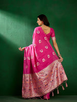 Suha Womens Fashion Ethnic Pink Color Sarees-MLSHWSA1315PNK0ONE