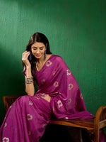 Suha Womens Fashion Ethnic Lavender Color Sarees-MLSHWSA1311LVR0ONE