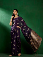 Suha Womens Fashion Ethnic Navy Blue Color Sarees-MLSHWSA1314NBL0ONE