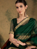 Suha Womens Fashion Ethnic Green Color Sarees-MLSHWSA1369GRN0ONE