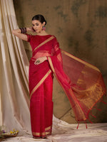 Suha Womens Fashion Ethnic Red Color Sarees-MLSHWSA1371RED0ONE