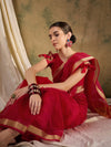 Suha Womens Fashion Ethnic Red Color Sarees-MLSHWSA1371RED0ONE