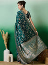 Suha Womens Fashion Ethnic Teal Color Sarees-MLSHWSA1418TEL0ONE