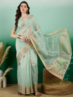 Suha Womens Fashion Ethnic Sea Green Color Sarees-MLSHWSA1428SGR0ONE