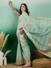 Suha Womens Fashion Ethnic Sea Green Color Sarees-MLSHWSA1428SGR0ONE