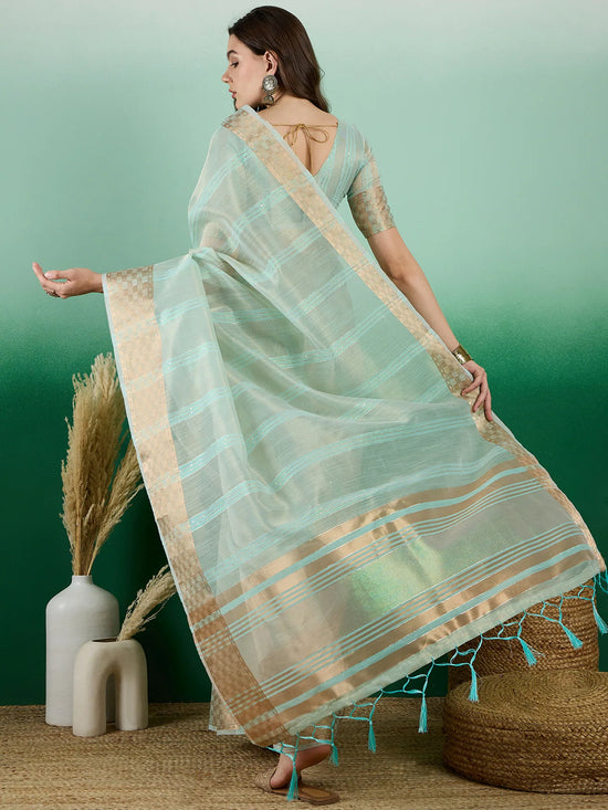 Suha Womens Fashion Ethnic Sea Green Color Sarees-MLSHWSA1428SGR0ONE