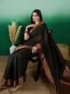 Suha Womens Fashion Ethnic Black Color Sarees-MLSHWSA1430BLK0ONE