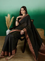 Suha Womens Fashion Ethnic Black Color Sarees-MLSHWSA1430BLK0ONE