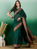 Suha Womens Fashion Ethnic Green Color Sarees-MLSHWSA1432GRN0ONE