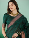 Suha Womens Fashion Ethnic Green Color Sarees-MLSHWSA1432GRN0ONE