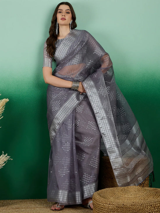 Suha Womens Fashion Ethnic Grey Color Sarees-MLSHWSA1436GRY0ONE