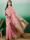 Suha Womens Fashion Ethnic Pink Color Sarees-MLSHWSA1445PNK0ONE