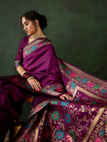 Suha Womens Fashion Ethnic Purple Color Sarees-MLSHWSA1465PUP0ONE