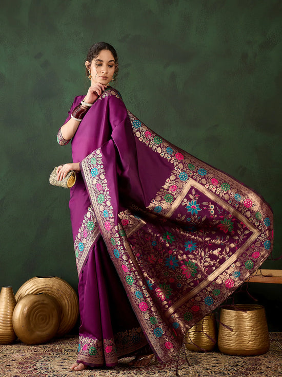 Suha Womens Fashion Ethnic Purple Color Sarees-MLSHWSA1465PUP0ONE