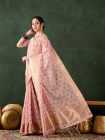 Suha Womens Fashion Ethnic Peach Color Sarees-MLSHWSA1471PCH0ONE