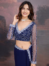 Avanshee Women's Latest Georgette Solid Saree With Unstiched Embroidred Blouse-AVN-1705-RAMA