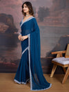 Avanshee Women's Latest Georgette Solid Saree With Unstiched Embroidred Blouse-AVN-1705-RAMA