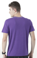 Huetrap Purple Mens Short Sleeve Graphic Printed Tshirt-HT17MKGRARPP00555