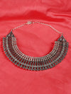 German Silver Silver-Plated Oxidized Necklace