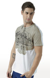 Huetrap White Mens Short Sleeve Graphic Printed Tshirt-HT17MKGRAWHT01071