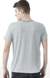 Huetrap Grey Mens Short Sleeve Graphic Printed Tshirt-HT17MKGRAGML00620