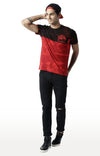 Huetrap Red Mens Short Sleeve Graphic Printed Tshirt-HT17MKGRARED00287