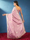 Saree Mall Women's Crepe Mauve Embellished Designer Saree With Blouse Piece-DHNIYA262A