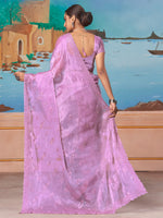 Saree Mall Women's Chiffon Mauve Embellished Designer Saree With Blouse Piece-DHNIYA681A