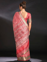 Saree Mall Women's Art  Red Printed Designer Saree With Blouse Piece-DIAMNDCK01A