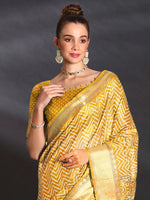 Saree Mall Women's Art  Mustard Printed Designer Saree With Blouse Piece-DIAMNDCK01C