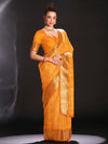 Saree Mall Women's Art  Yellow Printed Designer Saree With Blouse Piece-DIAMNDCK02A